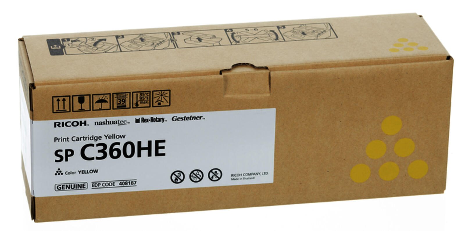 Ricoh Original Toner gelb 5.000 Seiten (408187) für Ricoh SP C360DNW Ricoh Original Toner gelb 5.000 Seiten (408187) für Ricoh SP C360DNW